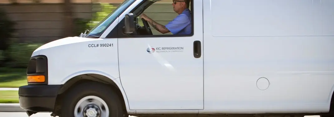 KIC Refrigeration service vehicle serving Orchards area